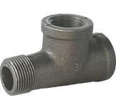 3/4" BLACK MALLEABLE IRON SERVICE TEE, UL/FM Listed